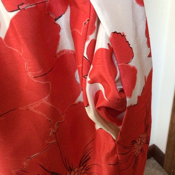 Eliza J Dress 6 Sheath Red Floral Sleeveless - Picture 7 of 8